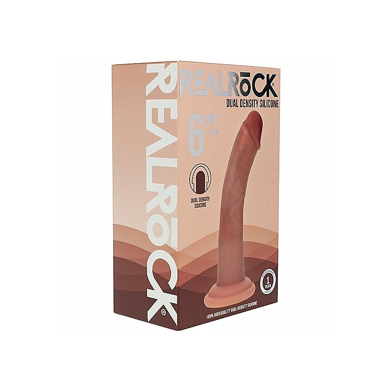 REALROCK 6in Curved Dual Density Dildo by Shots Toys - Realistic Dildos