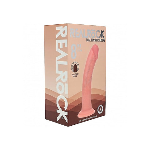 REALROCK 8in Curved Dual Density Dildo by Shots Toys - Realistic Dildos