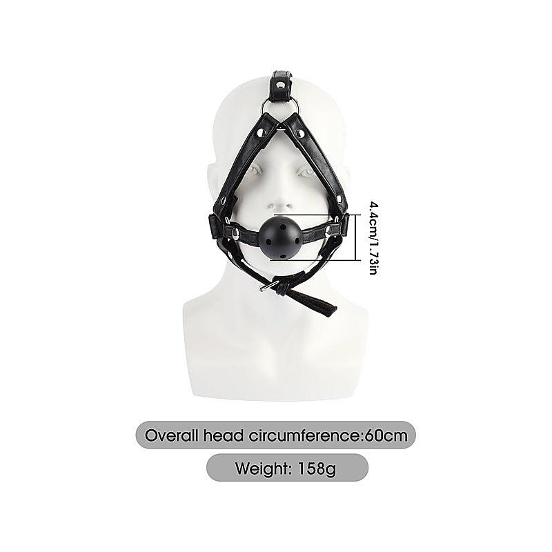 Adjustable Head Harness with Ball Gag by Chisa - Bondage Gags and Bits