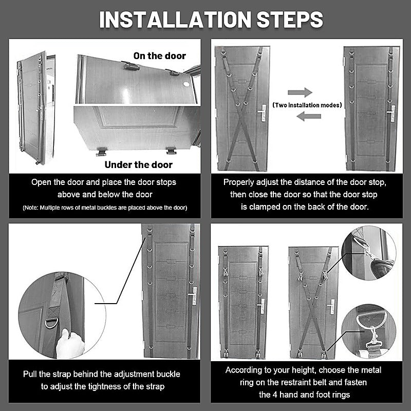 Over The Door Restraint System with Cuffs by Chisa - Cuffs And Restraints