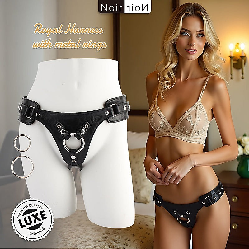 Royal Harness with 3 Metal Rings by Chisa - Strap On Sextoys