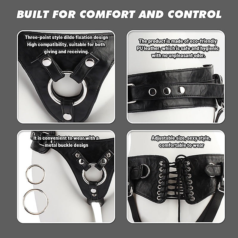 Royal Harness with 3 Metal Rings by Chisa - Strap On Sextoys