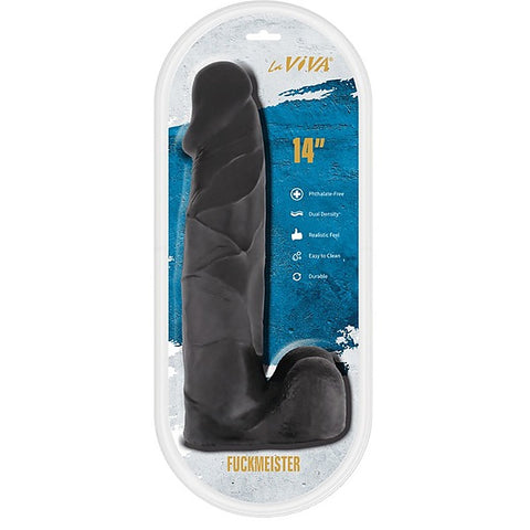 Fuckmiester 14in Dual Density Suction Dildo by La Viva - Realistic Dildos