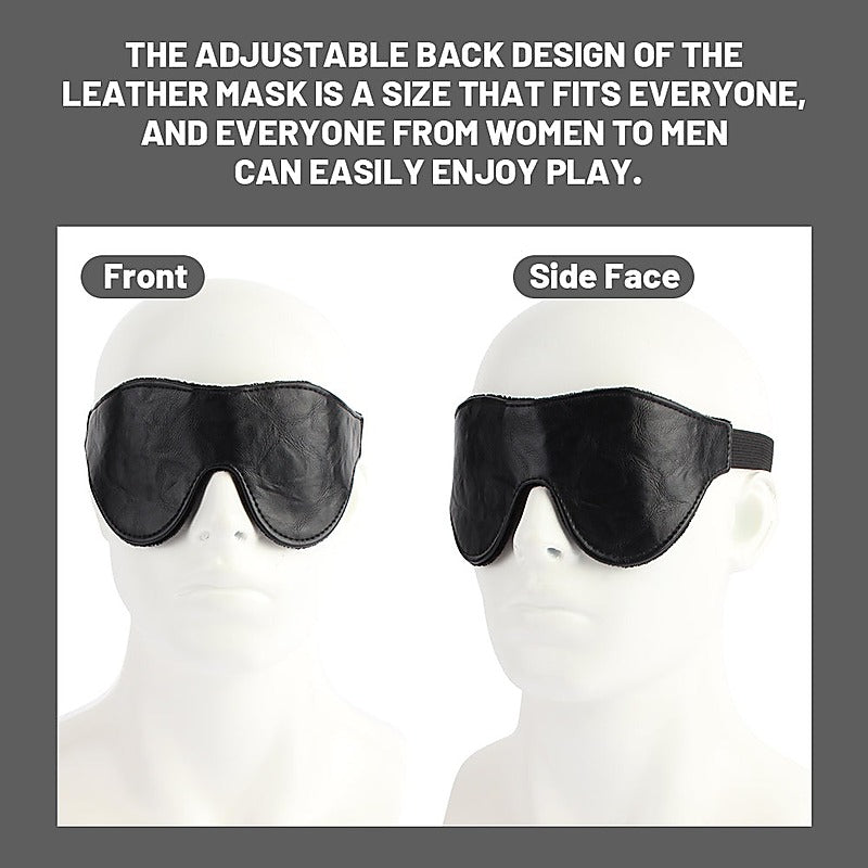 Go Black Faux Leather Blindfold by Chisa - Masks And Blindfolds