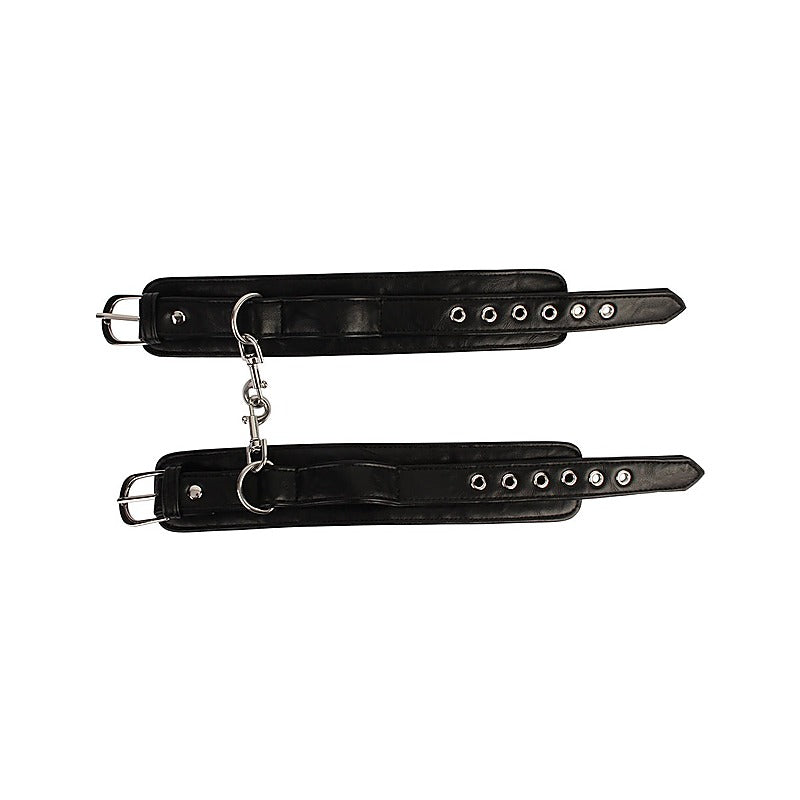 Adjustable Faux Leather Wrist Cuffs by Chisa - Cuffs And Restraints
