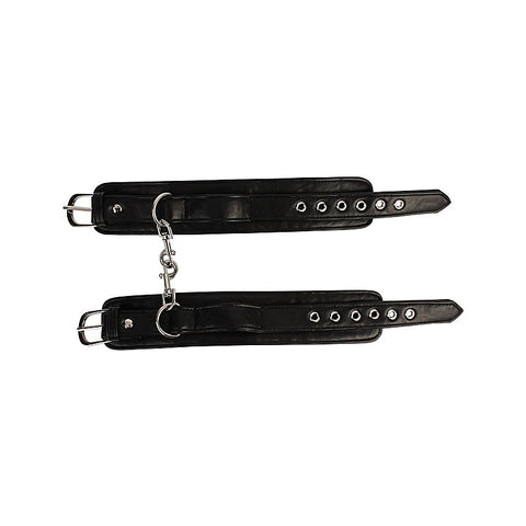 Adjustable Faux Leather Wrist Cuffs by Chisa - Cuffs And Restraints