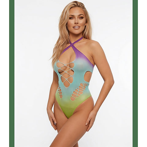 Sweet Tooth Tutti Frutti Fizz Bodysuit by Love In Leather - Teddies and Bodysuits