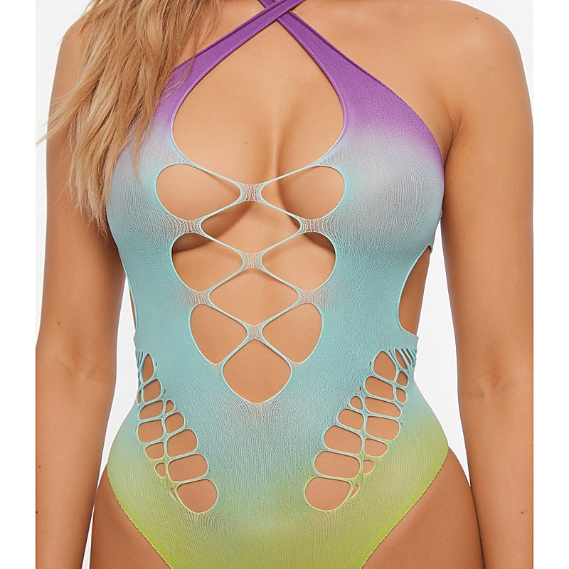 Sweet Tooth Tutti Frutti Fizz Bodysuit by Love In Leather - Teddies and Bodysuits