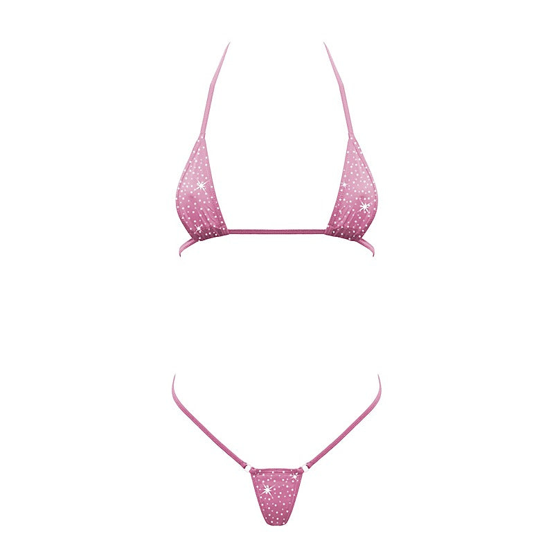 Rhinestone Embellished Micro Bikini by Love In Leather - G-Strings, Panties and Shorts