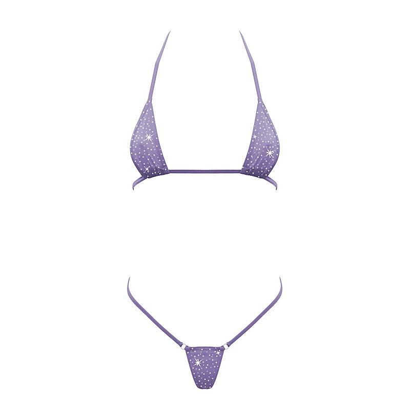 Rhinestone Embellished Micro Bikini by Love In Leather - G-Strings, Panties and Shorts