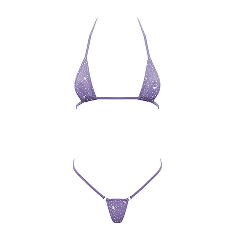 Rhinestone Embellished Micro Bikini by Love In Leather - G-Strings, Panties and Shorts