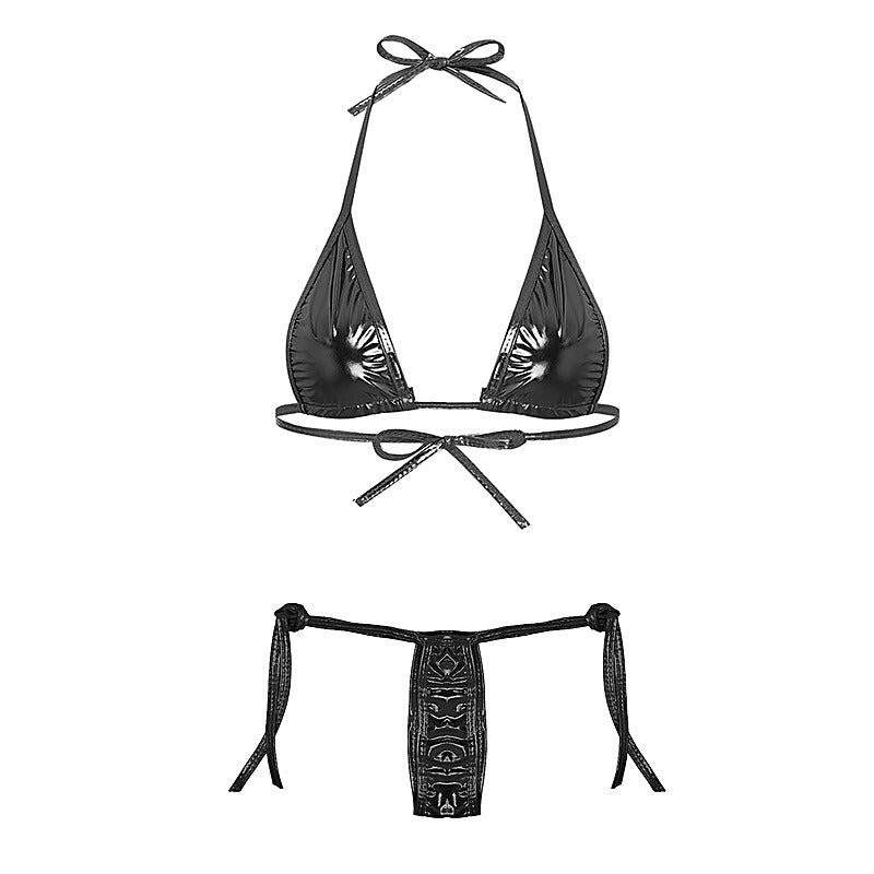 Metallic Micro Bikini Set by Love In Leather - G-Strings, Panties and Shorts