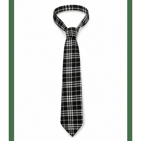 Tartan Print School Tie Costume Accessory by Love In Leather - Fancy Dress Ups