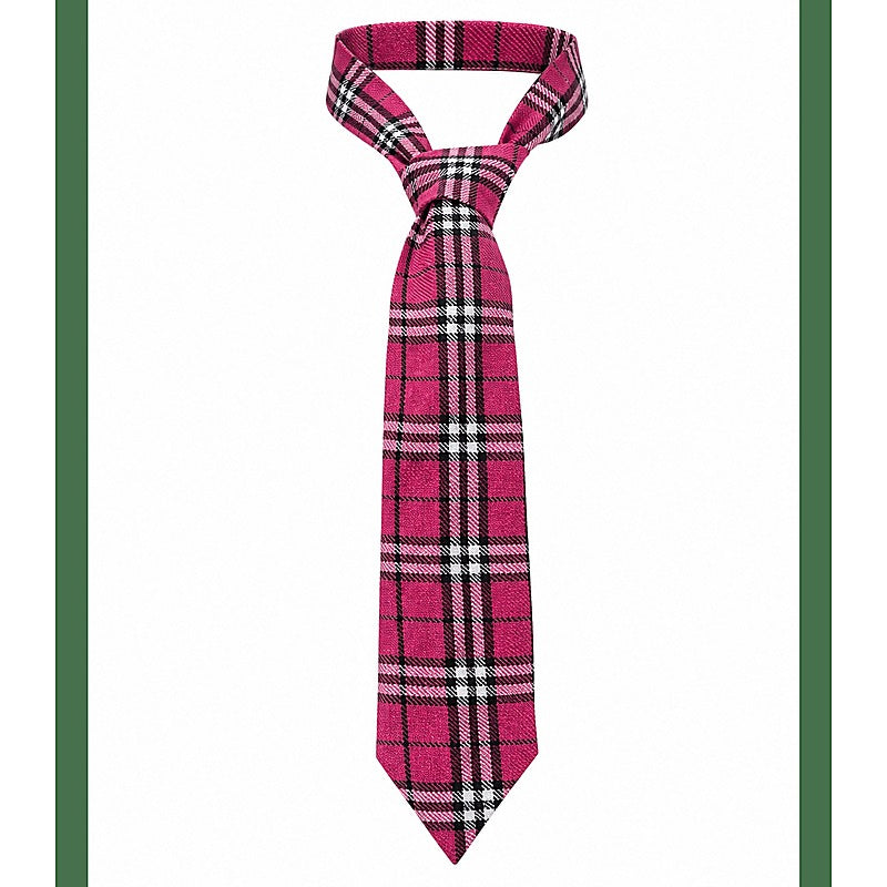 Tartan Print School Tie Costume Accessory by Love In Leather - Fancy Dress Ups