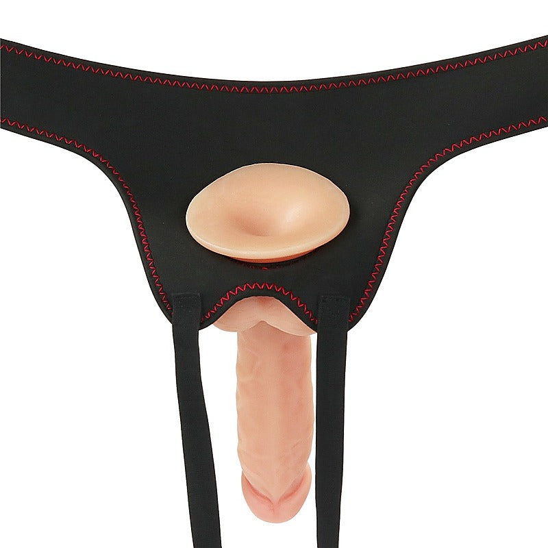 Easy Strap On Set Dildo Vanilla with Balls by Lovetoy - Strap On Sextoys