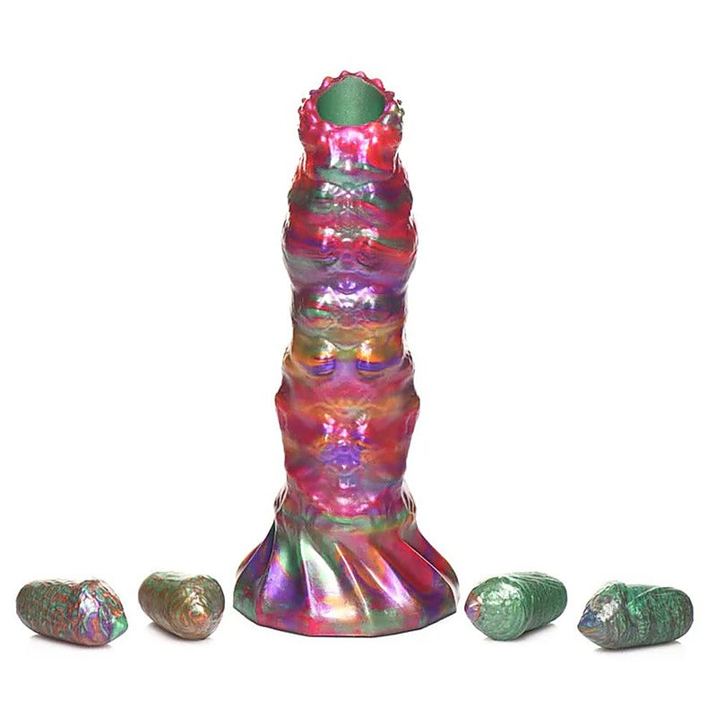 Larva Silicone Ovipositor Dildo w/ Eggs by XR Brands - Realistic Dildos