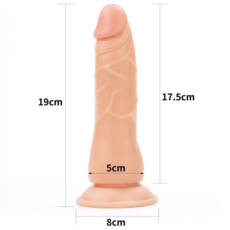 Easy Strap On Set Dildo Vanilla 7.5in by Lovetoy - Strap On Sextoys