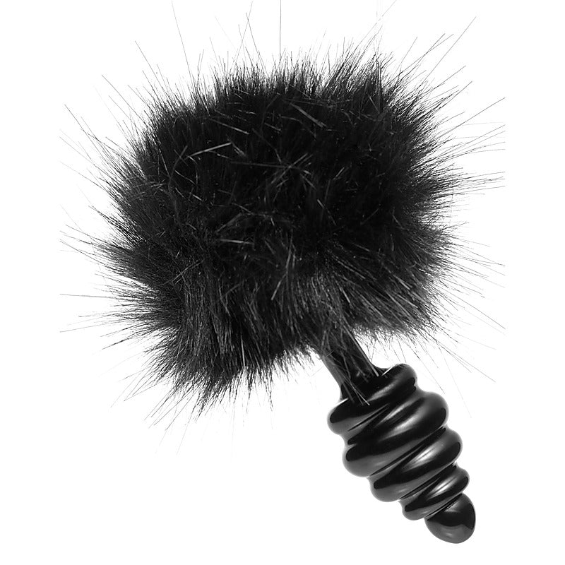 Bunny Tail Anal Plug Black by XR Brands - Butt Plugs