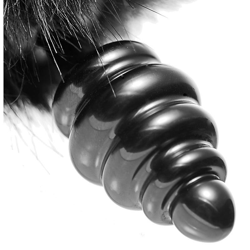 Bunny Tail Anal Plug Black by XR Brands - Butt Plugs