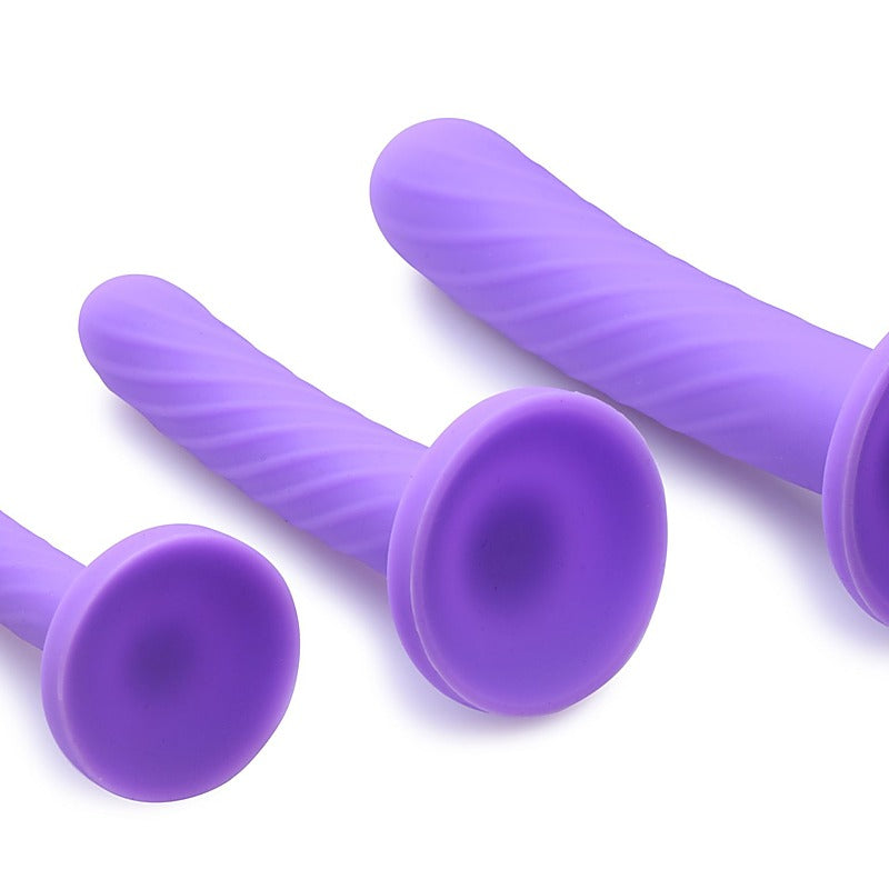Tri-Play Silicone Dildo Set by XR Brands - Realistic Dildos