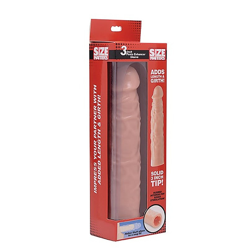 Size Matters 3 inch Mens Penis Enhancer Sleeve - Pumps, Extenders and Sleeves