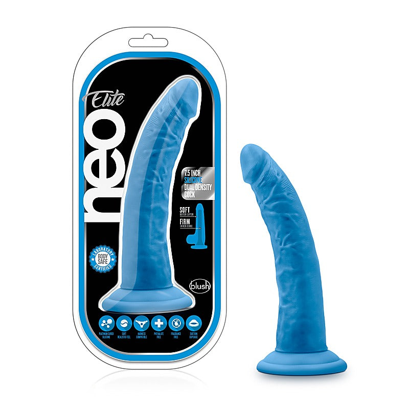 Neo Elite Silicone Dual Density Cock Neon Realistic Dildo - Realistic Dildos