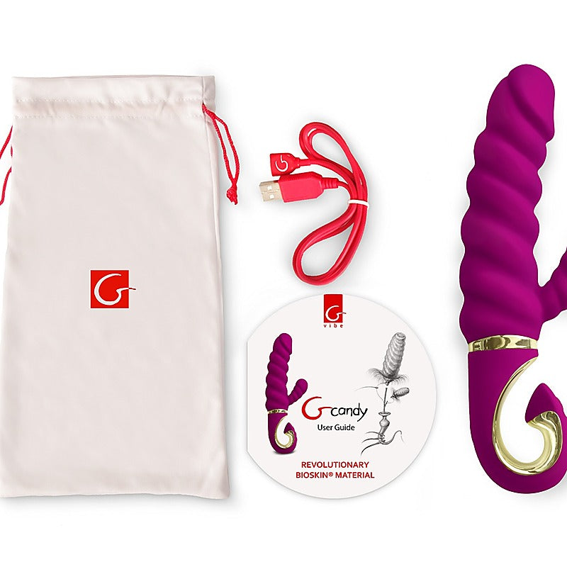 Gcandy Raspberry Rabbit Vibrator by Gvibe - Rabbit Vibrators