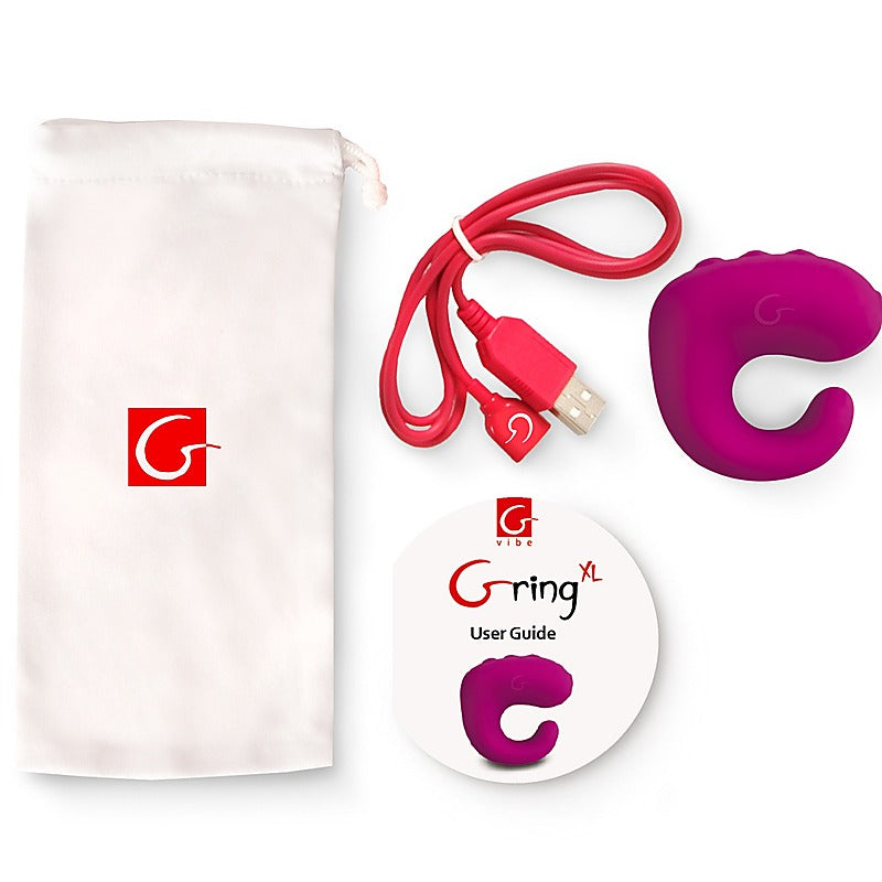 Gring Sweet Raspberry Finger Vibrator by Gvibe - Finger and Tongue Vibrators