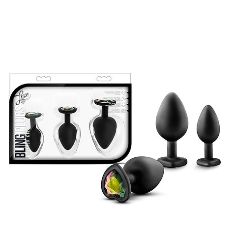 Luxe Bling Plugs Training Kit With Gems - Butt Plugs