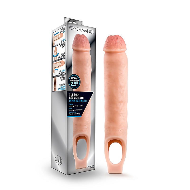 Performance Cock Sheath Penis Extender Vanilla - Pumps, Extenders and Sleeves