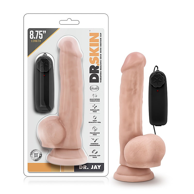 Dr Skin Dr Jay Cock Vanilla Dildo by Blush Novelties - Vibrating Dildos