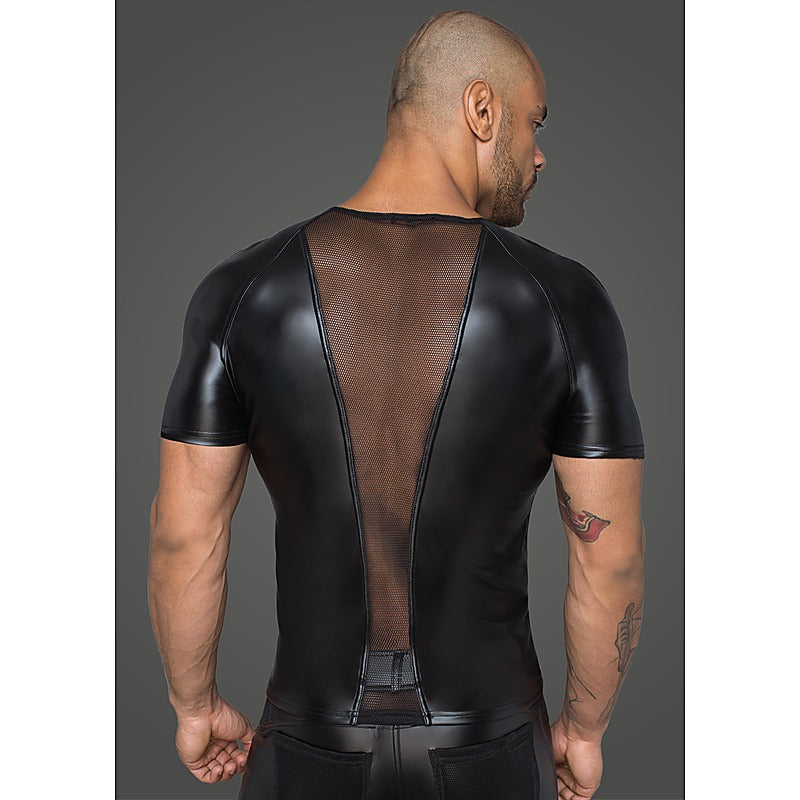 Power Wetlook Men T-shirt With 3D Net His Fetish - His Fetish