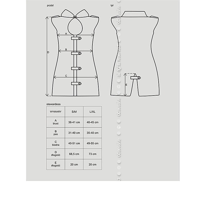 Stewardess Costume by Obsessive Lingerie - Fancy Dress Ups