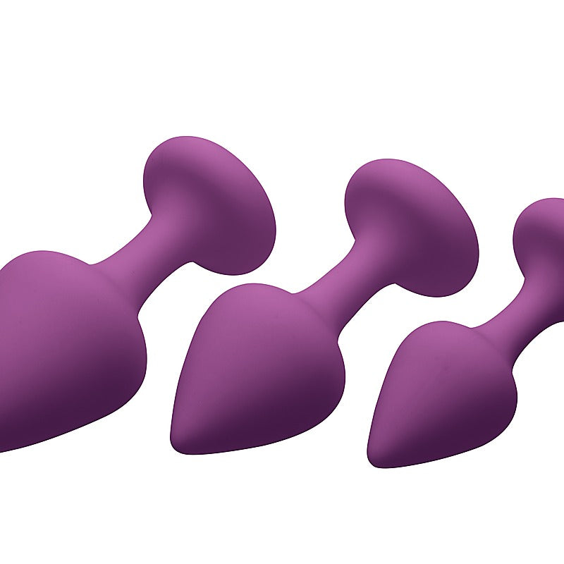 Pleasures Silicone Anal Plugs by XR Brands - Butt Plugs