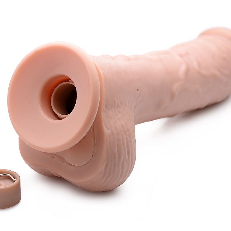Loadz Dual Density Squirting Dildo Light Skin Tone W Remote - Vibrating Dildos
