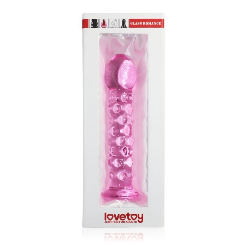 Glass Romance 2 Glass Sex Toy Pink by Lovetoy - Glass Sex Toys