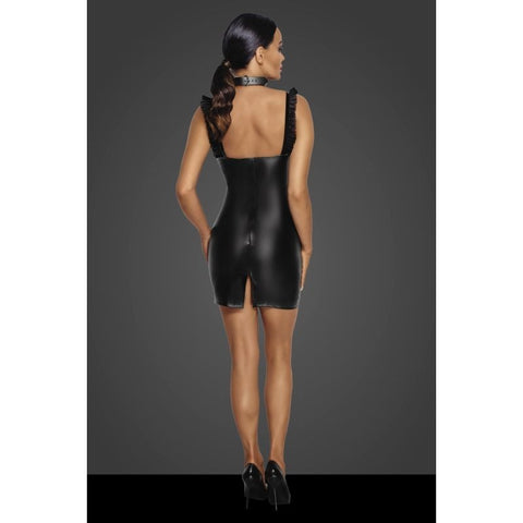 Power Wetlook Dress w/ Front Tulle Inserts - Her Fetish