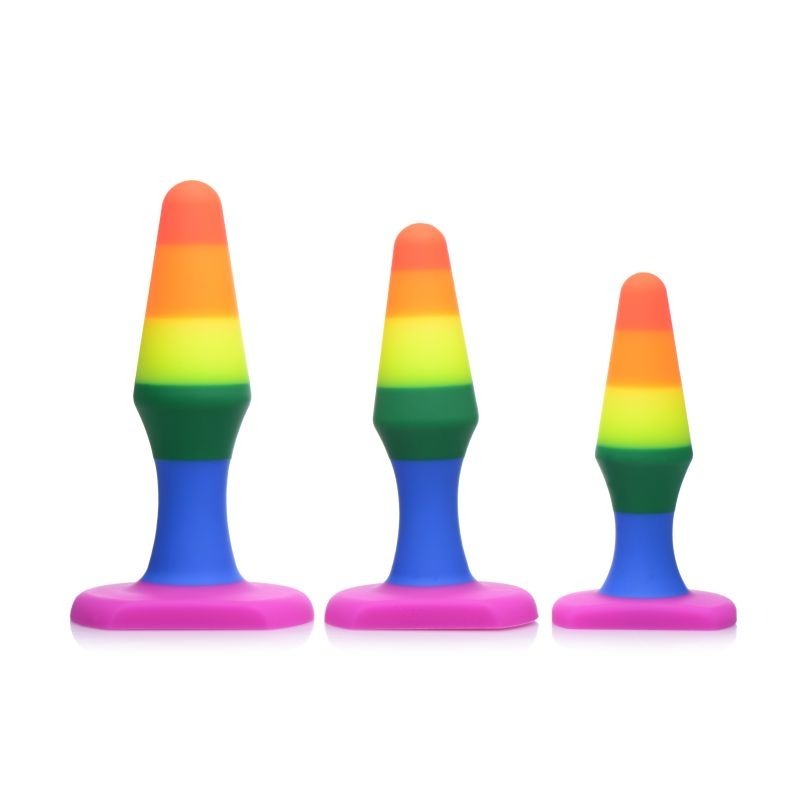 Frisky Rainbow Ready Anal Trainer Set by XR Brands - Butt Plugs