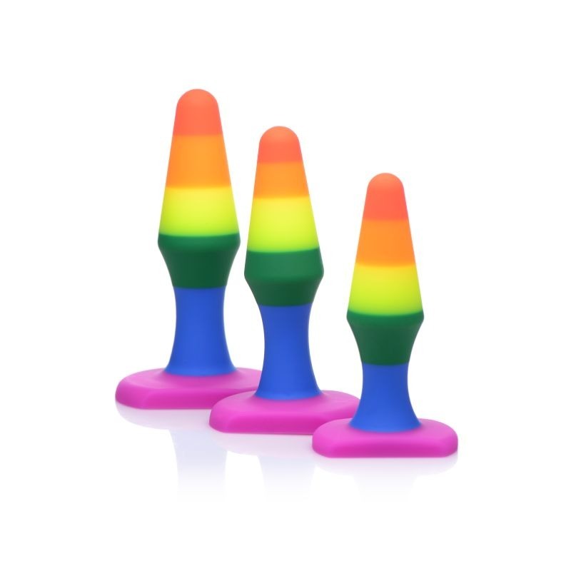 Frisky Rainbow Ready Anal Trainer Set by XR Brands - Butt Plugs