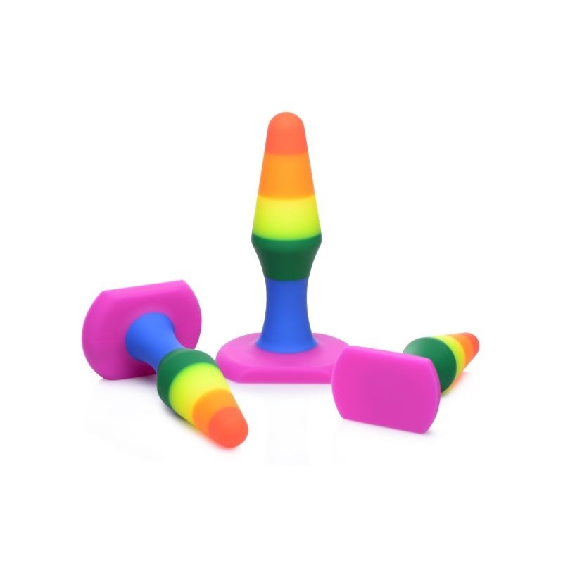 Frisky Rainbow Ready Anal Trainer Set by XR Brands - Butt Plugs
