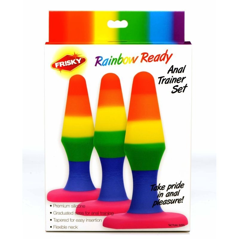 Frisky Rainbow Ready Anal Trainer Set by XR Brands - Butt Plugs