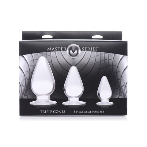 Triple Cones Anal Plug Set by XR Brands - Butt Plugs