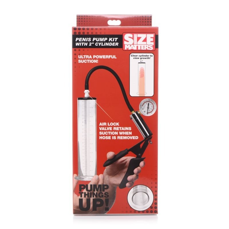 Penis Pump Kit with 2" Cylinder by XR Brands - Penis Pumps And Stretchers