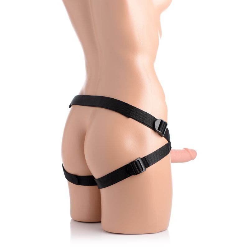 Strap U Seducer Silicone Dildo with Harness by XR Brands - Strap On Sextoys