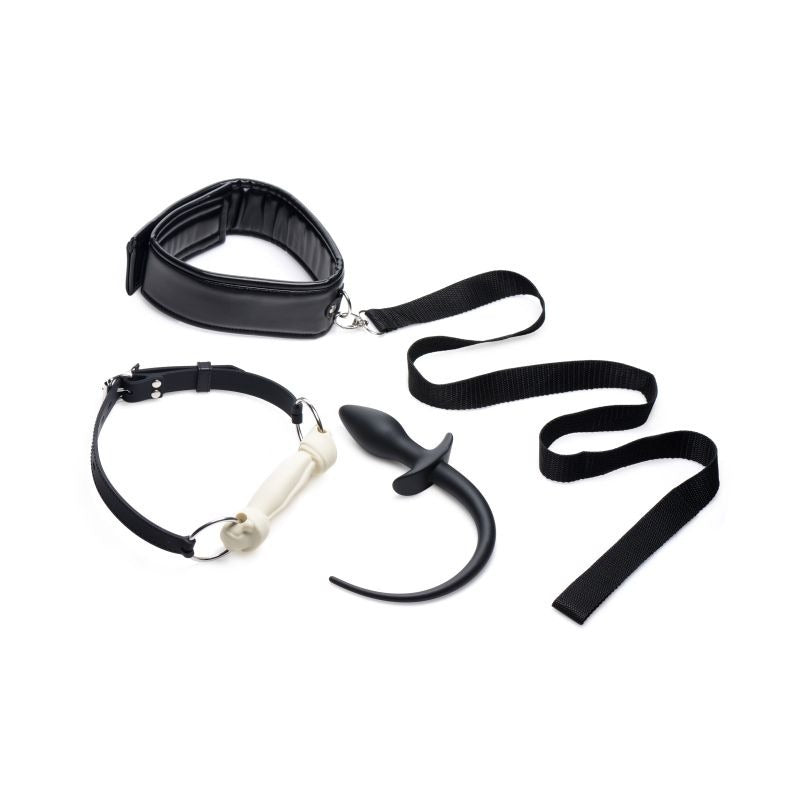 Puppy Play Set incl Gag, Plug and Collar by XR Brands - Bondage Kits