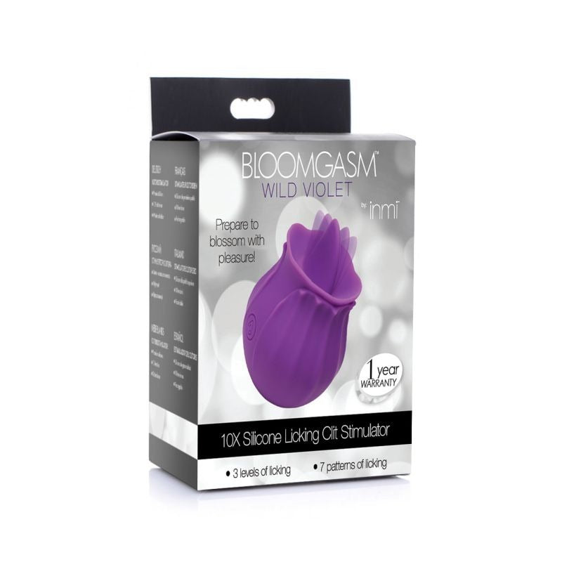 Bloomgasm Wild Violet 10X Licking Clit Vibrator - Clit Ticklers and Pulsators
