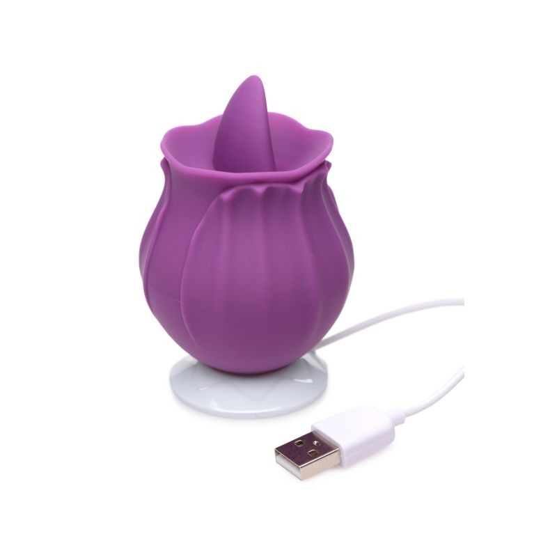 Bloomgasm Wild Violet 10X Licking Clit Vibrator - Clit Ticklers and Pulsators