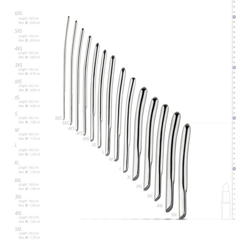 Single Ended Dilator Urethral Sound Set by Sinner Gear - Urethral Sounds