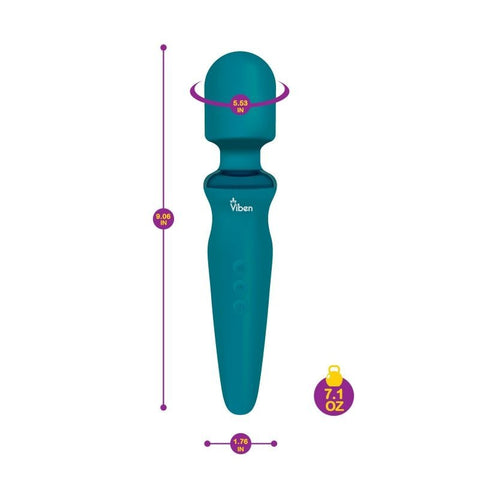Fierce Rechargeable Wand Massager Ocean by Viben - Body Wands