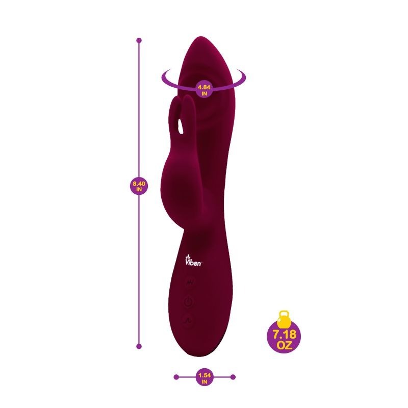 Pzazz Rechargeable Thumping Rabbit Ruby Rabbit Vibrator - Rabbit Vibrators